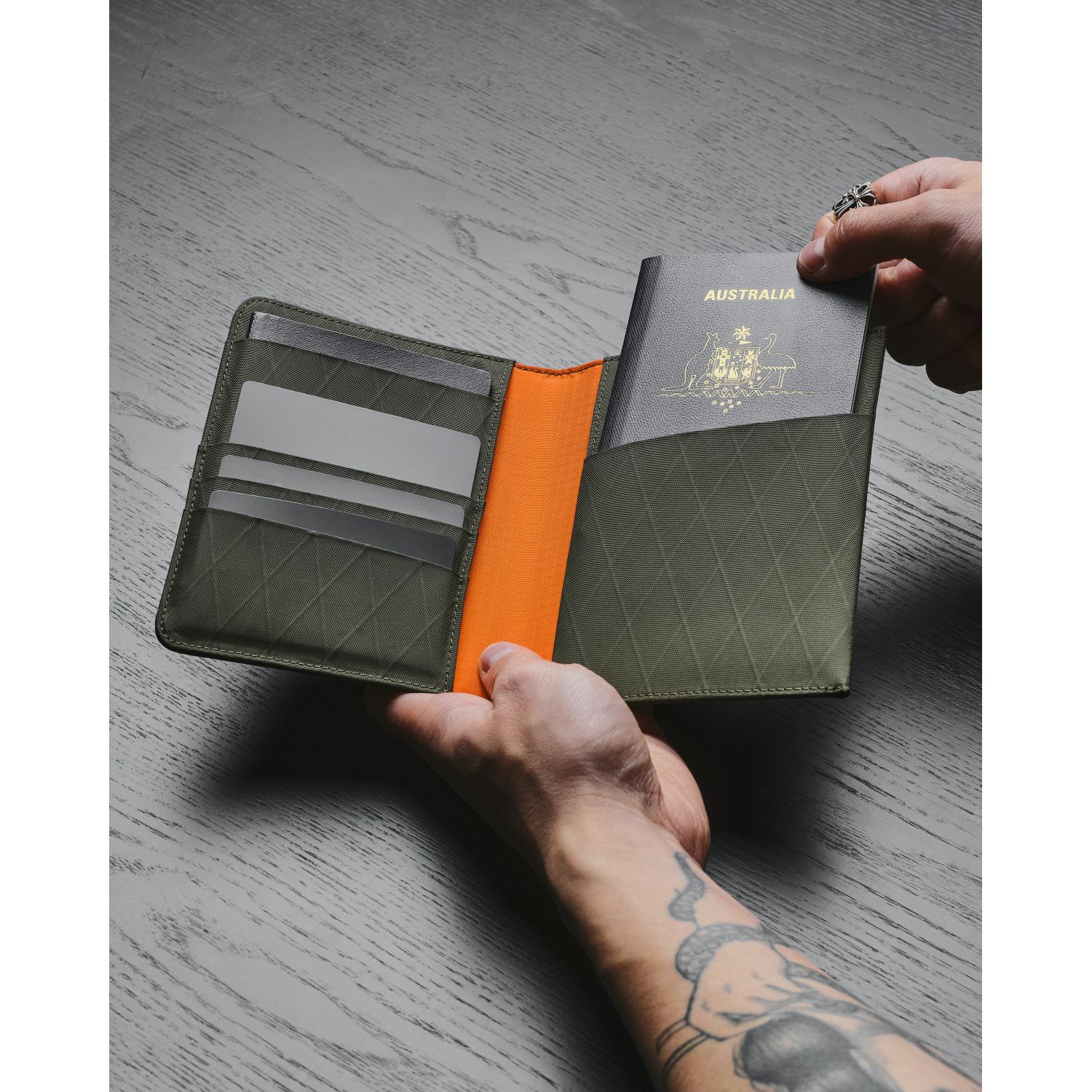 Buy Alpaka Ark Bifold Passport Wallet X Pac Vx Dark Green In