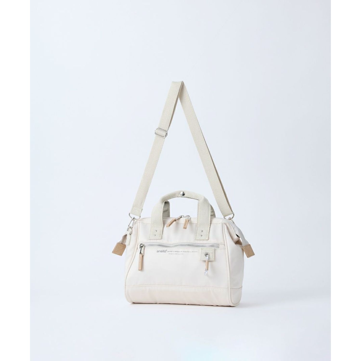 Buy Anello Eleanor Kuchigane 2 Way Mini Shoulder Bag (Ivory) in ...