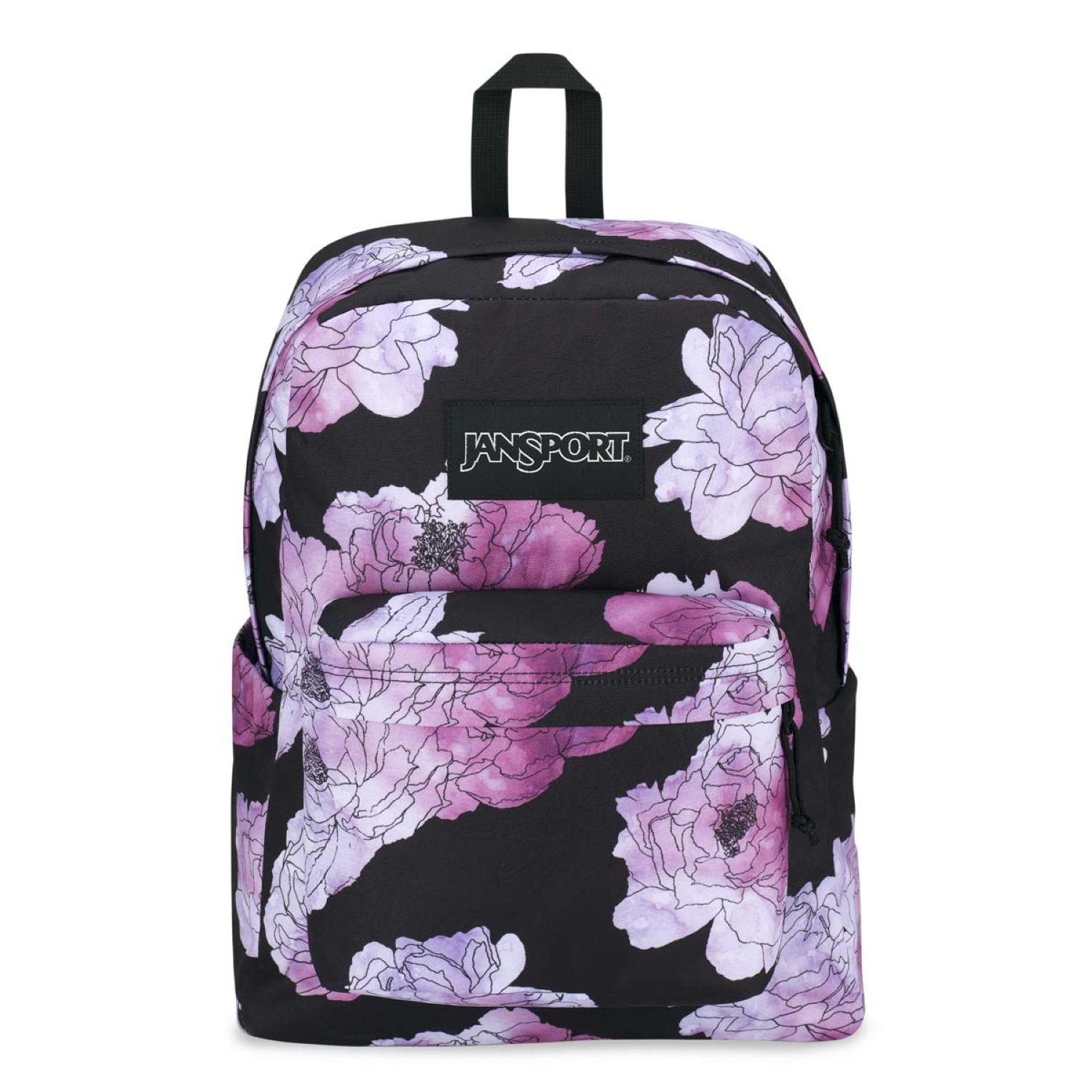 Jansport black hotsell floral backpack