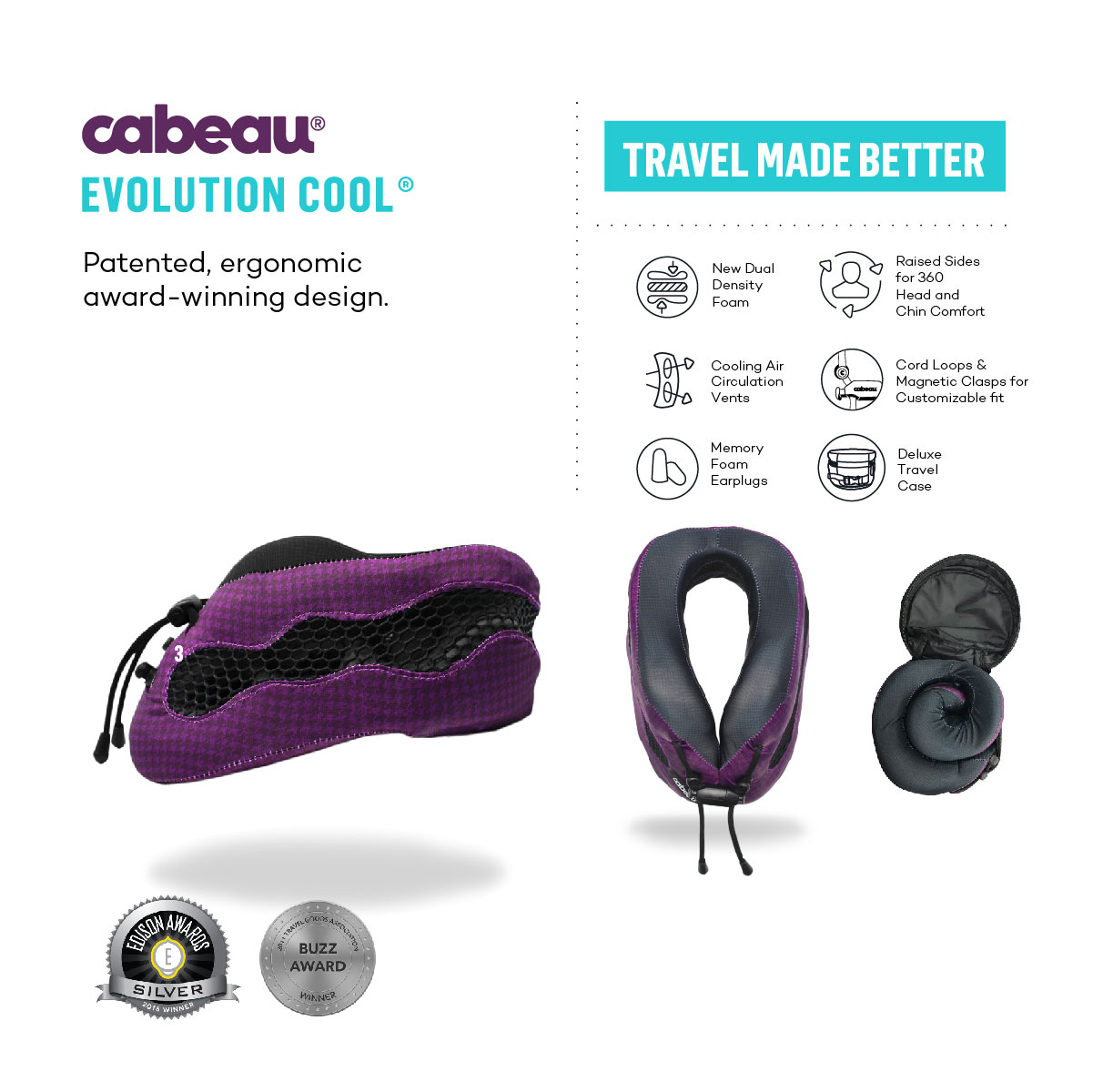 Buy Cabeau Evolution Cool Travel Neck Pillow Black in Malaysia The  Planet Traveller MY
